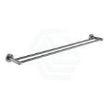 M#1(Gunmetal Grey) Norico Round Brushed Gunmetal Grey Double Towel Rack Rail Rails