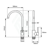 Norico Round Gunmetal Grey Kitchen Sink Mixer Tap 360° Swivel Products