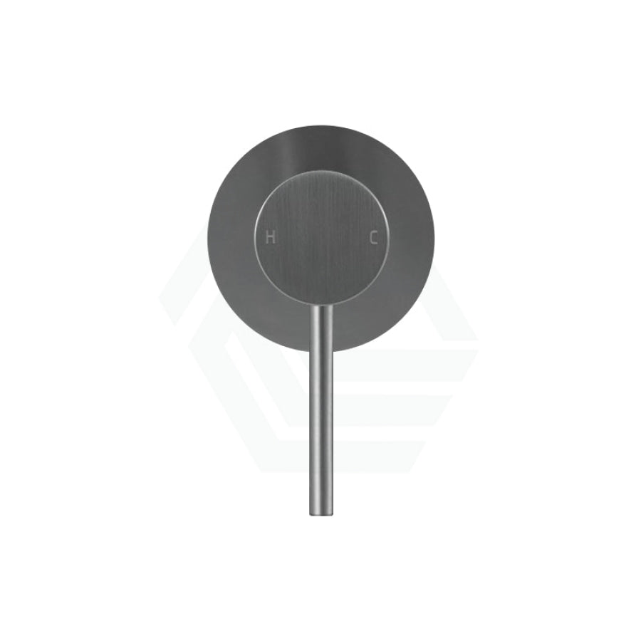 Norico Round Gunmetal Grey Shower/bath Wall Mixer Solid Brass Bathroom Products