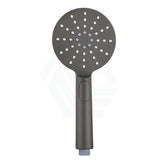 M#1(Gunmetal Grey) Norico Round Brushed Gunmetal Grey Shower Rail With 3 Mode Handheld Set