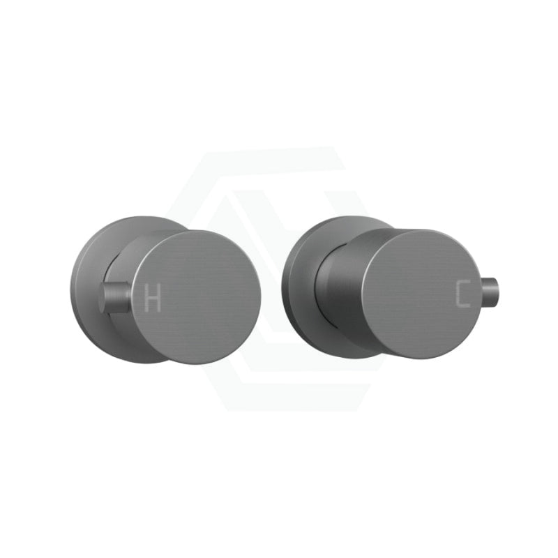 Norico Round Gunmetal Grey Shower Wall Taps Solid Brass Bathroom Products