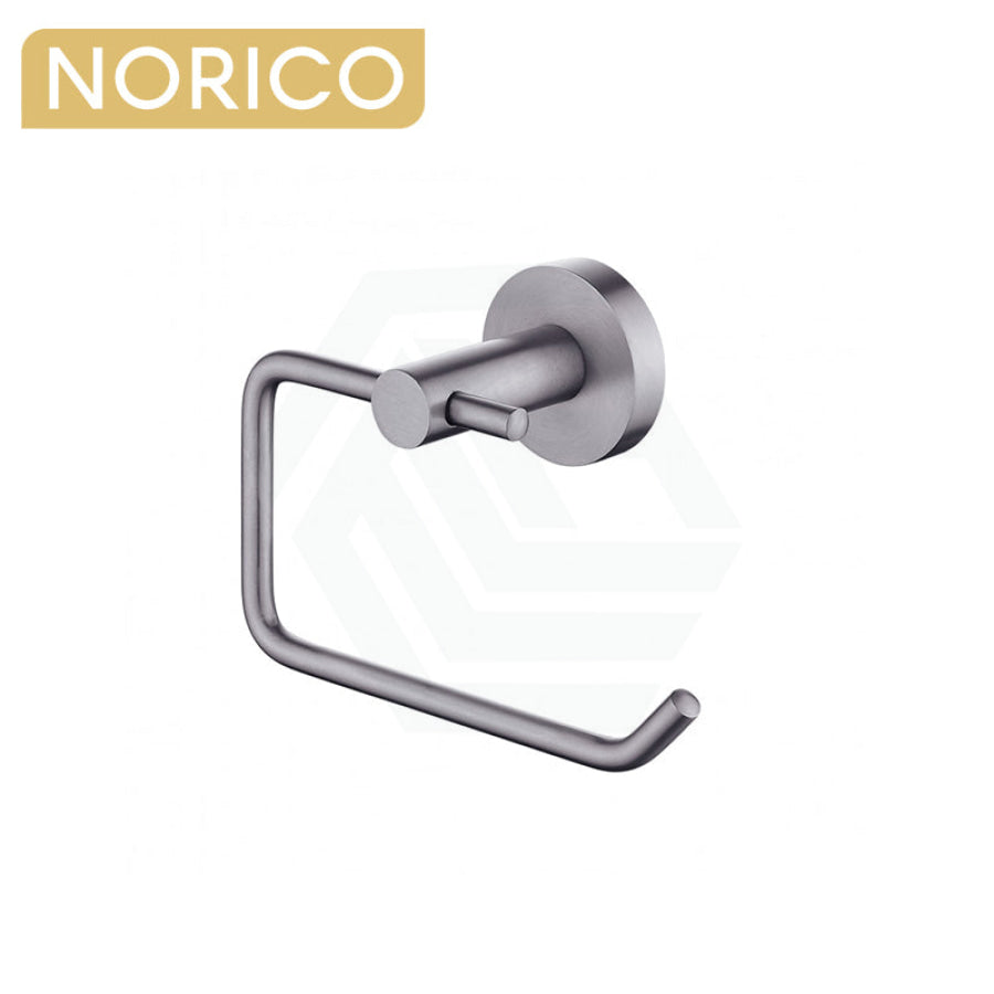 Toilet Paper Roll Holder Stainless Steel Round Gunmetal Grey