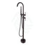 Norico Round Floor Mounted Bath Mixer Handheld Solid Brass Gunmetal Grey