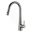 M#1(Gunmetal Grey) Otus Lux Gunmetal Dr Brass Round Mixer Tap With 360° Swivel And Pull Out 