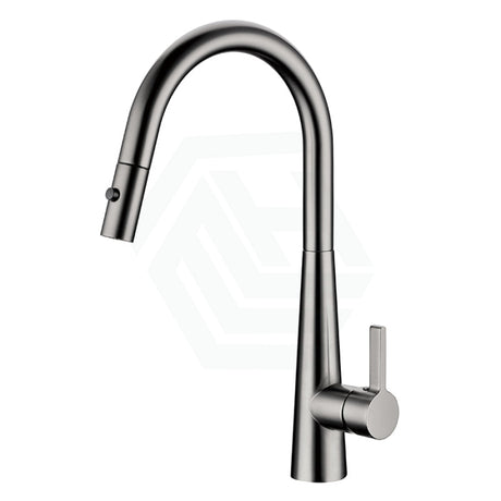 M#1(Gunmetal Grey) Otus Lux Gunmetal Dr Brass Round Mixer Tap With 360° Swivel And Pull Out 