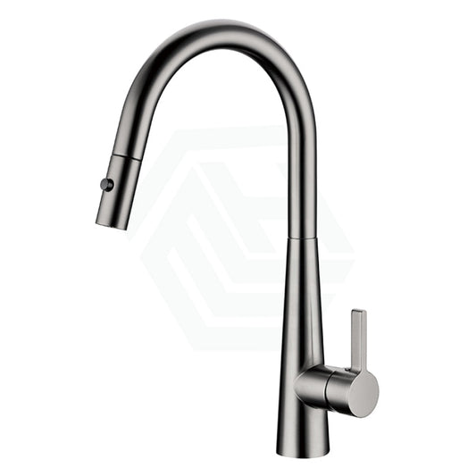 M#3(Gunmetal Grey) Otus Lux Gunmetal Dr Brass Round Mixer Tap With 360° Swivel And Pull Out For