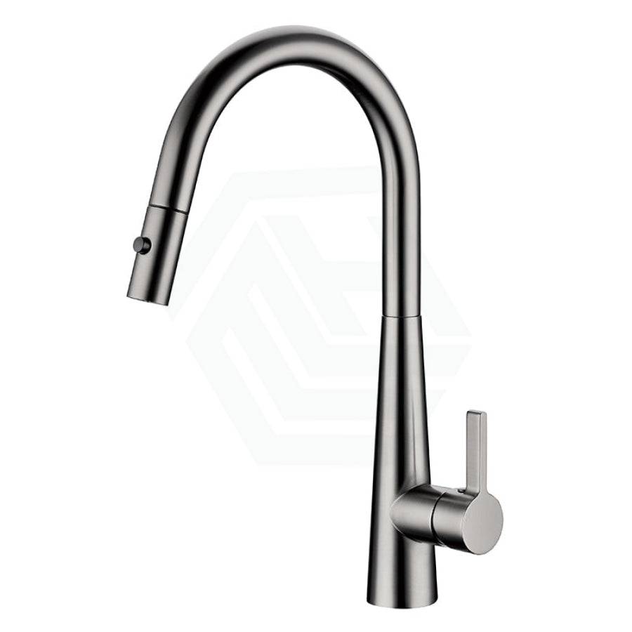 M#3(Gunmetal Grey) Otus Lux Gunmetal Dr Brass Round Mixer Tap With 360° Swivel And Pull Out 