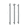 M#1(Gunmetal Grey) Thermogroup 900Mm Gun Metal Straight Round 3 Vertical Single Heated Towel Rails