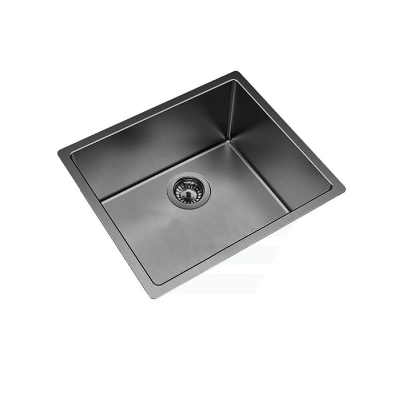 440X440X205Mm Brushed Gunmetal / Black Pvd Stainless Steel Handmade Single Bowl Kitchen Sink