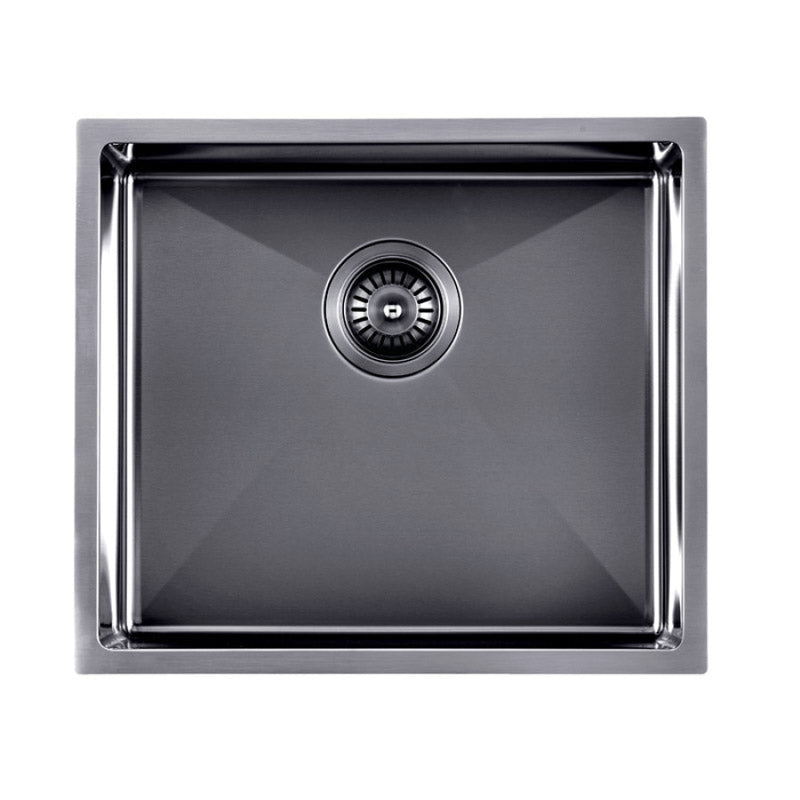 500X440X230Mm Brushed Gunmetal / Black 1.2Mm Handmade Single Bowl Kitchen Sink Top/undermount
