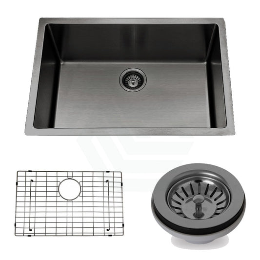 600X450X230Mm Brushed Gunmetal / Black Pvd 1.2Mm Handmade Top/undermount Single Bowl Kitchen Sink