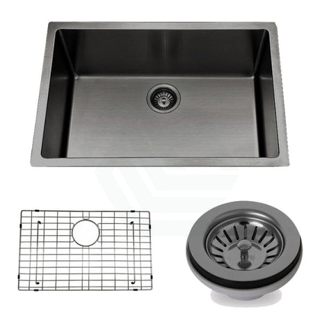 600X450X230mm Brushed Gunmetal / Black Pvd 1.2mm Handmade Top/undermount Single Bowl Kitchen Sink