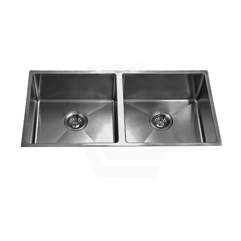 770X450X215Mm Brushed Gunmetal Pvd 1.2Mm Handmade Top/undermount Double Bowls Kitchen Sink