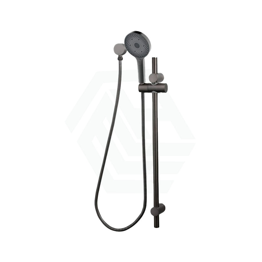 M#2(Gunmetal Grey) Linkware Gabe Hand Shower On Rail Gunmetal Grey With Handheld
