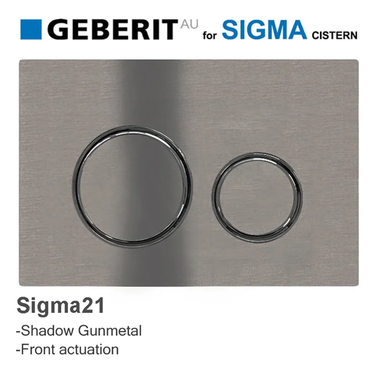 M#3(Gunmetal Grey) Meir Geberit Inwall Cistern Button For Sigma 21 Dual Flush Plate Shadow Toilets