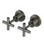 M#6(Gunmetal Grey) Meir Round Cross Handle Jumper Valve Wall Top Assemblies Shadow