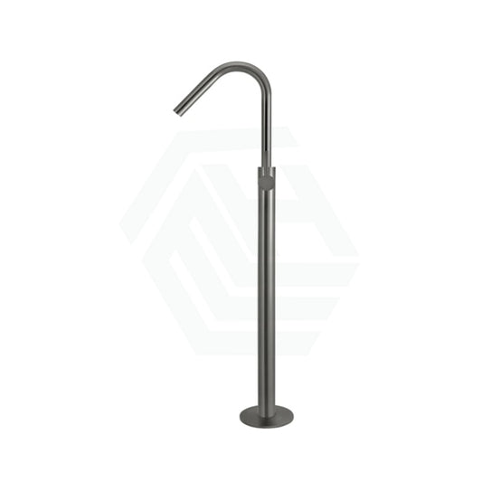 M#6(Gunmetal Grey) Meir Round Freestanding Bath Spout And Hand Shower Pvd Shadow Floor Mounted
