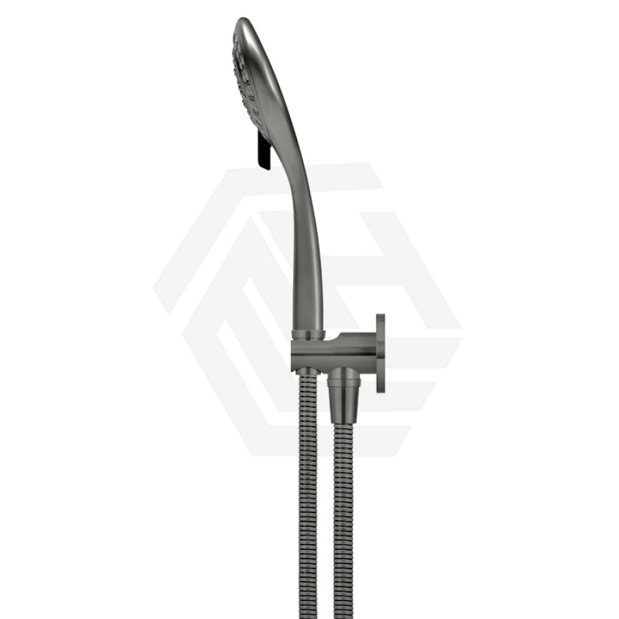 M#6(Gunmetal Grey) Meir Round Three Function Hand Shower On Fixed Bracket Pvd Shadow Handheld Sets