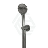 M#6(Gunmetal Grey) Meir Round Three Function Hand Shower On Fixed Bracket Pvd Shadow Handheld Sets