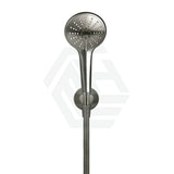 M#6(Gunmetal Grey) Meir Round Three Function Hand Shower On Fixed Bracket Pvd Shadow Handheld Sets