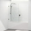Tempered Glass Frameless Bathtub Shower Screen Fixed Panel Gunmetal Grey 750-900mm