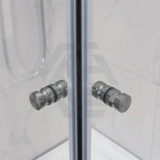 M#1(Gunmetal Grey) 850-1100Mm Square / Rectangle Shower Screen Gunmetal Grey Semi-Frameless Double