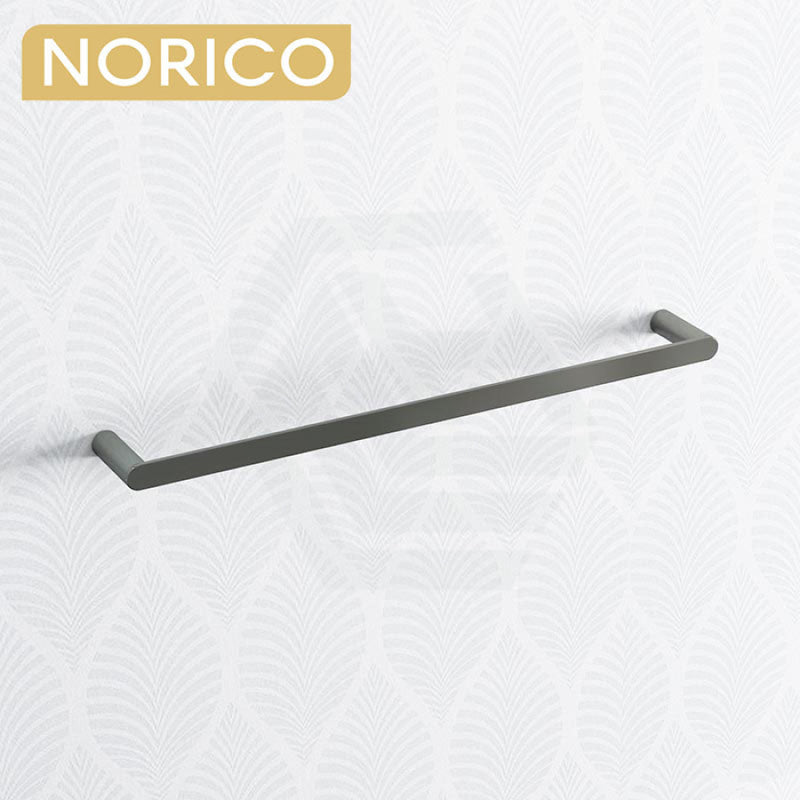 Norico Esperia Gunmetal Grey Single Towel Rail 600Mm Stainless Steel 304 Wall Mounted Bathroom