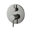 M#1(Gunmetal Grey) Norico Round Brushed Gunmetal Grey Shower/Bath Mixer With Diverter Wall Mounted