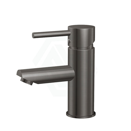 M#1(Gunmetal Grey) Norico Round Solid Brass Brushed Gunmetal Grey Basin Mixer Tap Bathroom Vanity