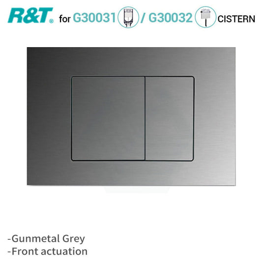 M#5(Gunmetal Grey) R&T Toilet Button For In-Wall Concealed Cistern Gunmetal Grey Surface