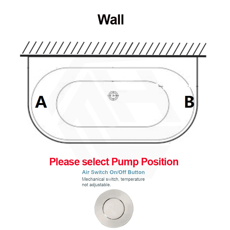Broadway FS38 Spa Bath 1500x750x600mm Back To Wall Tub Slim Edge