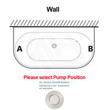 Broadway FS38 Spa Bath 1500x750x600mm Back To Wall Tub Slim Edge