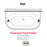 Broadway FS38 Spa Bath 1500x750x600mm Back To Wall Tub Slim Edge