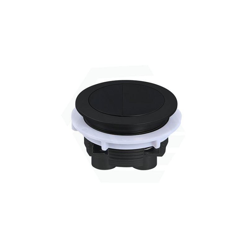 Matt Black Round Dual Flush Toilet Water Tank Press Button For About 46Mm Cistern Lid Hole None