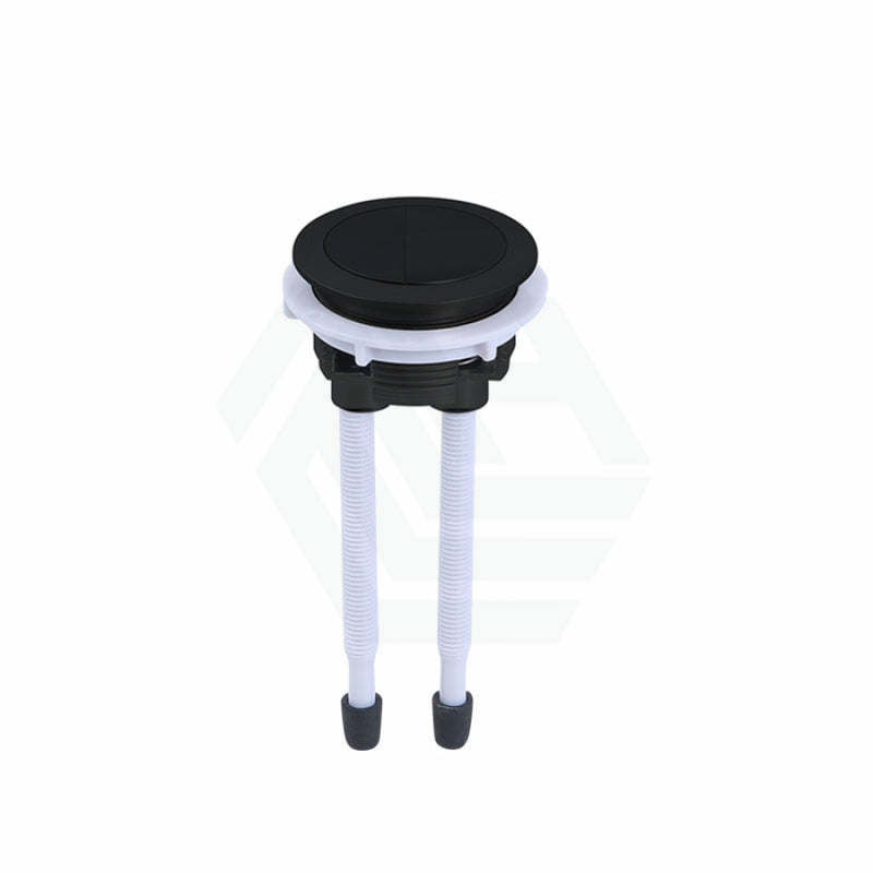 Matt Black Round Dual Flush Toilet Water Tank Press Button For About 46Mm Cistern Lid Hole Rod ( /