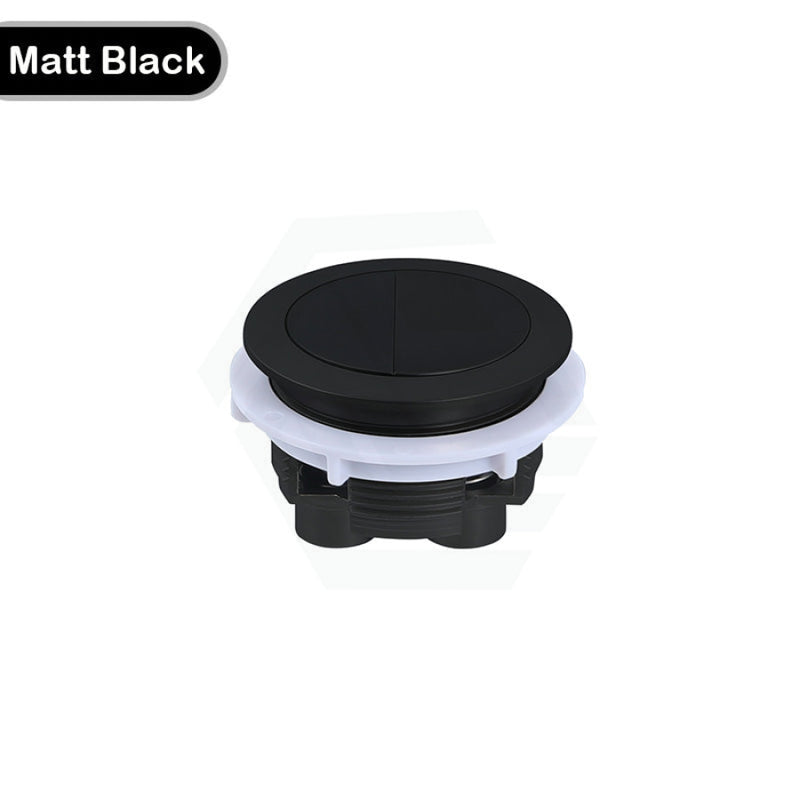 Toilet Water Tank Press Button Matt Black Round Dual Flush