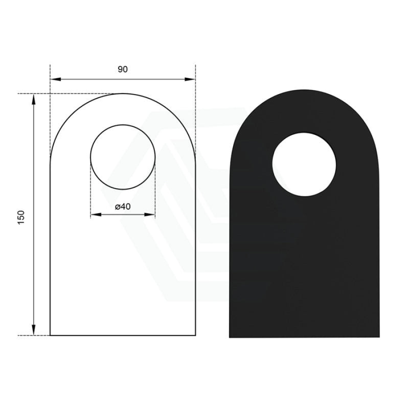 Matt Black Solid Brass Mixer Cover Plate For Bathtub And Basin Cp003B Plates