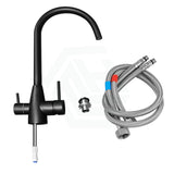 Matt Black Stainless Steel 3 Way Filter Tap With 360° Swivel And Purifier For Kitchen Taps