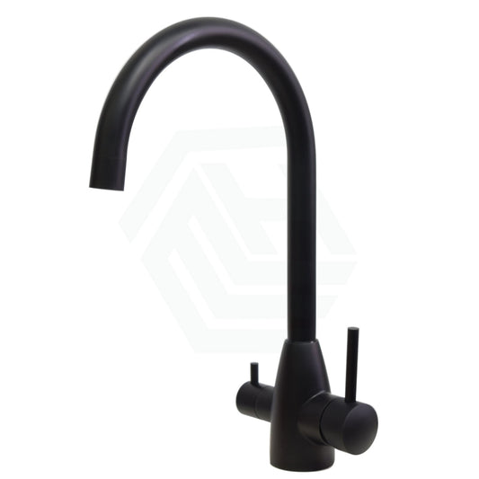 Matt Black Stainless Steel 3 Way Filter Tap With 360 Swivel And Purifier For Kitchen Taps