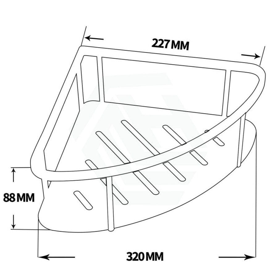 Matt Black Stainless Steel Shower Caddy Shelf