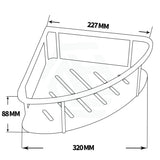 Matt Black Stainless Steel Shower Caddy Shelf