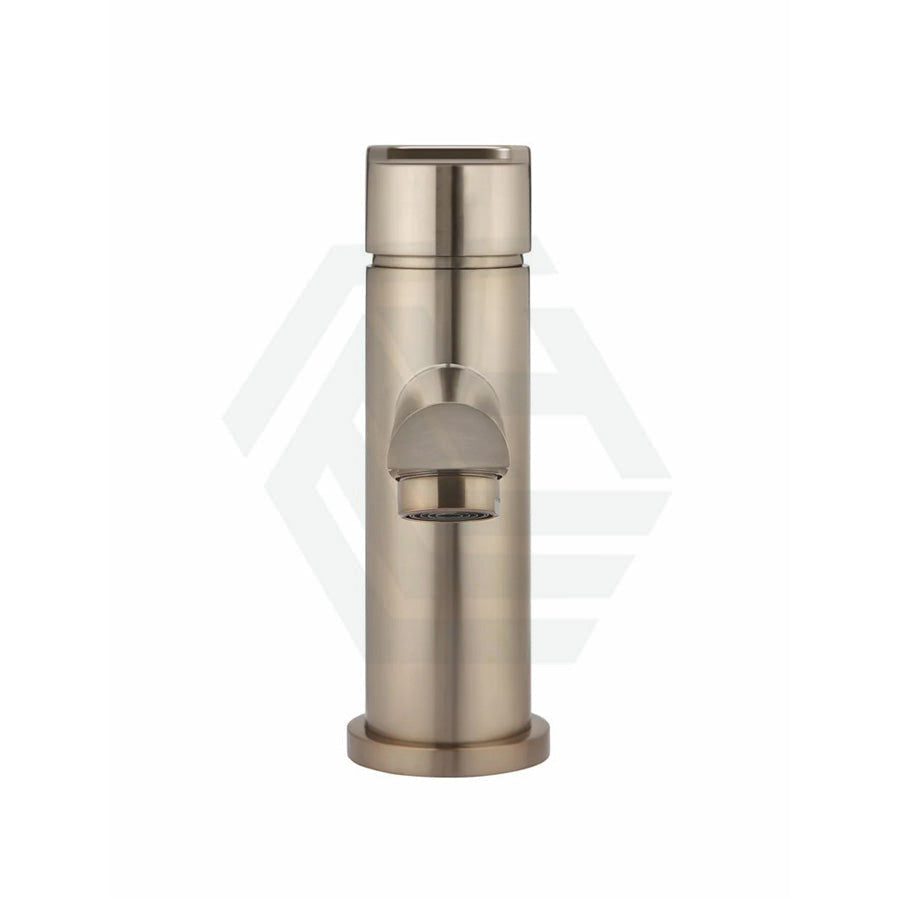 Meir Round Paddle Short Basin Mixer Champagne Mixers