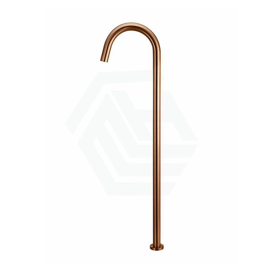 Meir Round Freestanding Bath Spout Pvd Lustre Bronze Floor Mounted Mixers