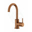 Meir Round Gooseneck Short Basin Mixer With Cold Start Pvd Lustre Bronze Mixers