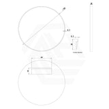 600/700/800mm Bathroom Round Framed Mirror Wall Mounted Brushed Nickel/Gold