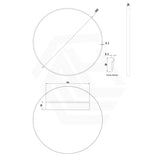 G#2(Gold) 600/700/800mm Bathroom Brushed Gold Framed Round Mirror Wall Mounted