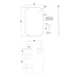 450/600/750/900mm Lamex Aluminum Rounded Rectangle Framed Bathroom Wall Mirror Vertical/Horizontal Variant Colour Available