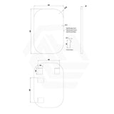 450/600/750/900mm Lamex Aluminum Rounded Rectangle Framed Bathroom Wall Mirror Vertical/Horizontal Variant Colour Available