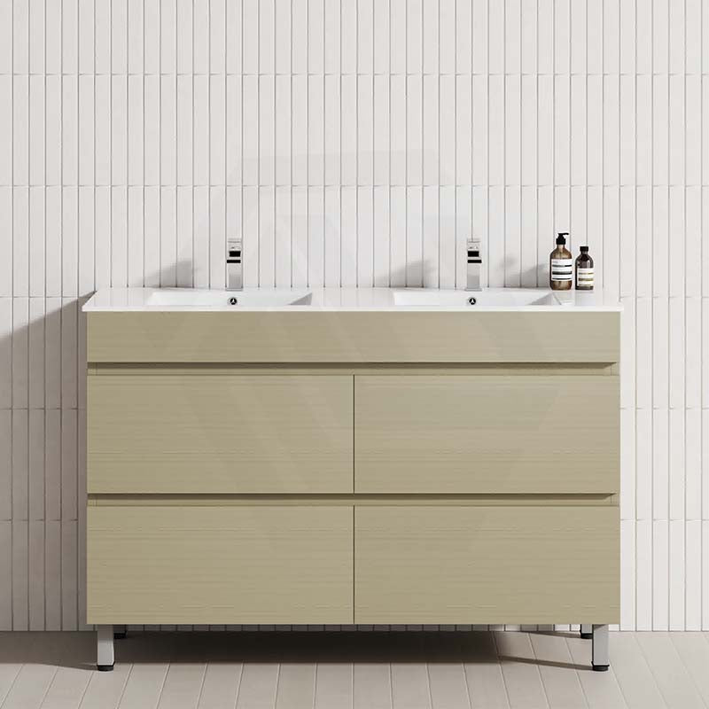 MCH 4-Drawer 1200mm Gesso Lini Freestanding Leg Bathroom Vanity with Double Bowls