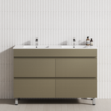 4-Drawer 1200/1500/1800mm Bathroom Freestanding Leg Vanity Single/Double Multi-Colour Cabinet Only